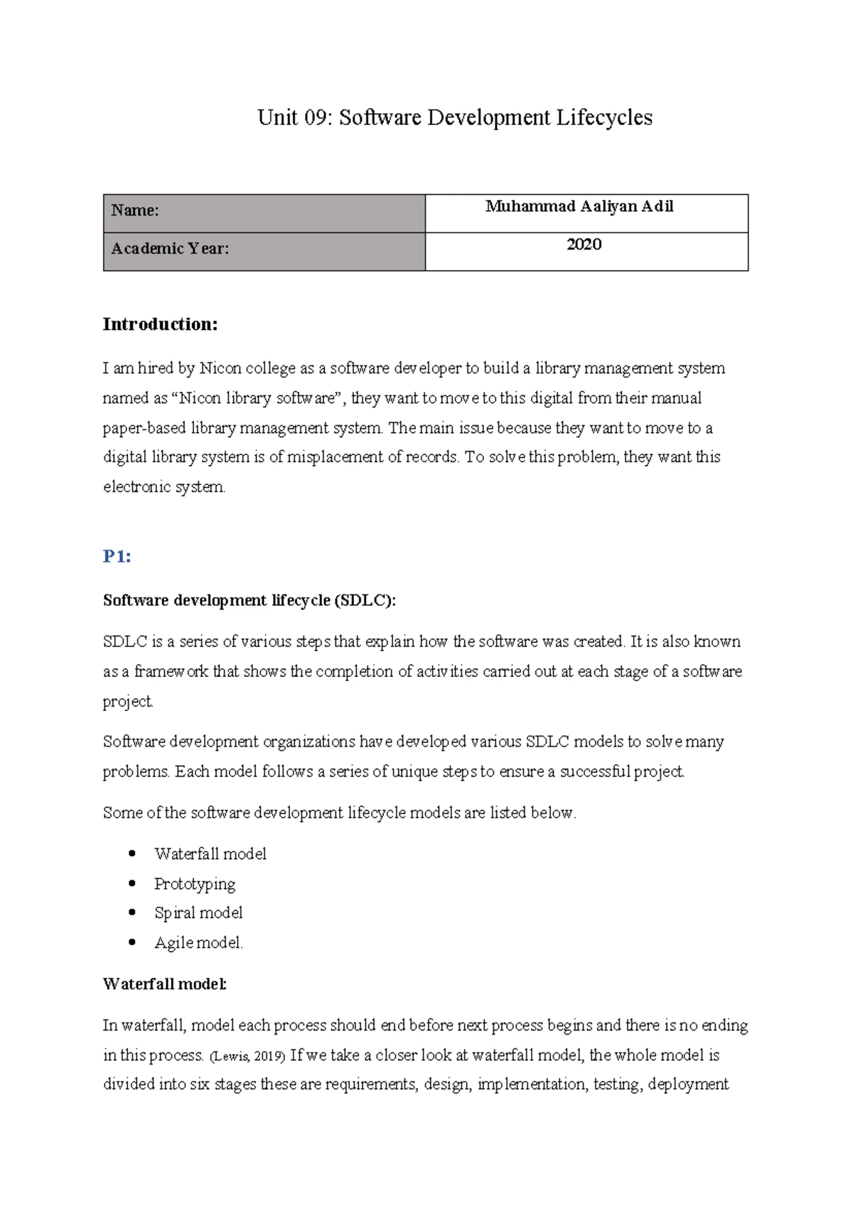 Unit 9 Assignment (Spring 2022) - Pearson Higher National in Computing ...