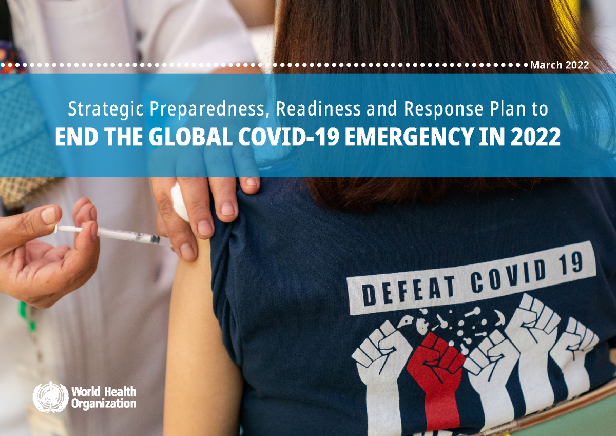 WHO Strategic plan and readiness - March 2022 Strategic Preparedness ...