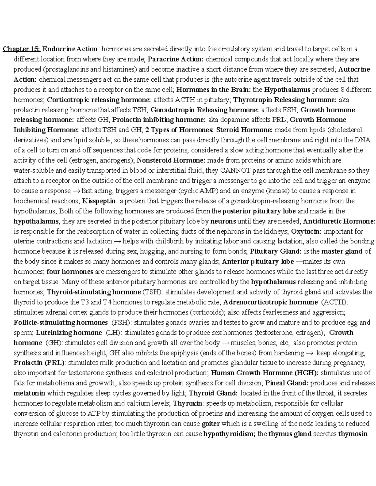 Bio 101 Final Exam Cheat Sheet: Endocrine System & Genetics Overview ...