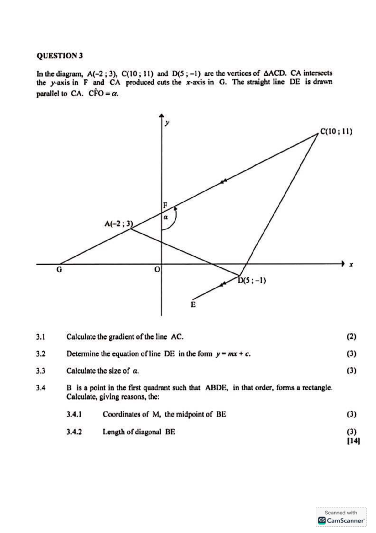 Mathematics Homework - Geometry Questions and Calculations - Studocu