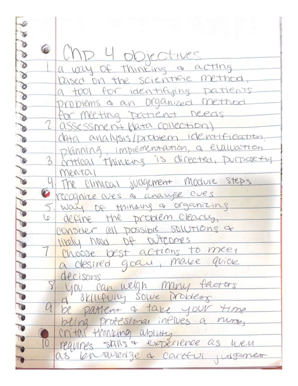 Chp 4 & 5 Objectives: Critical Thinking & Patient Assessment - Studocu