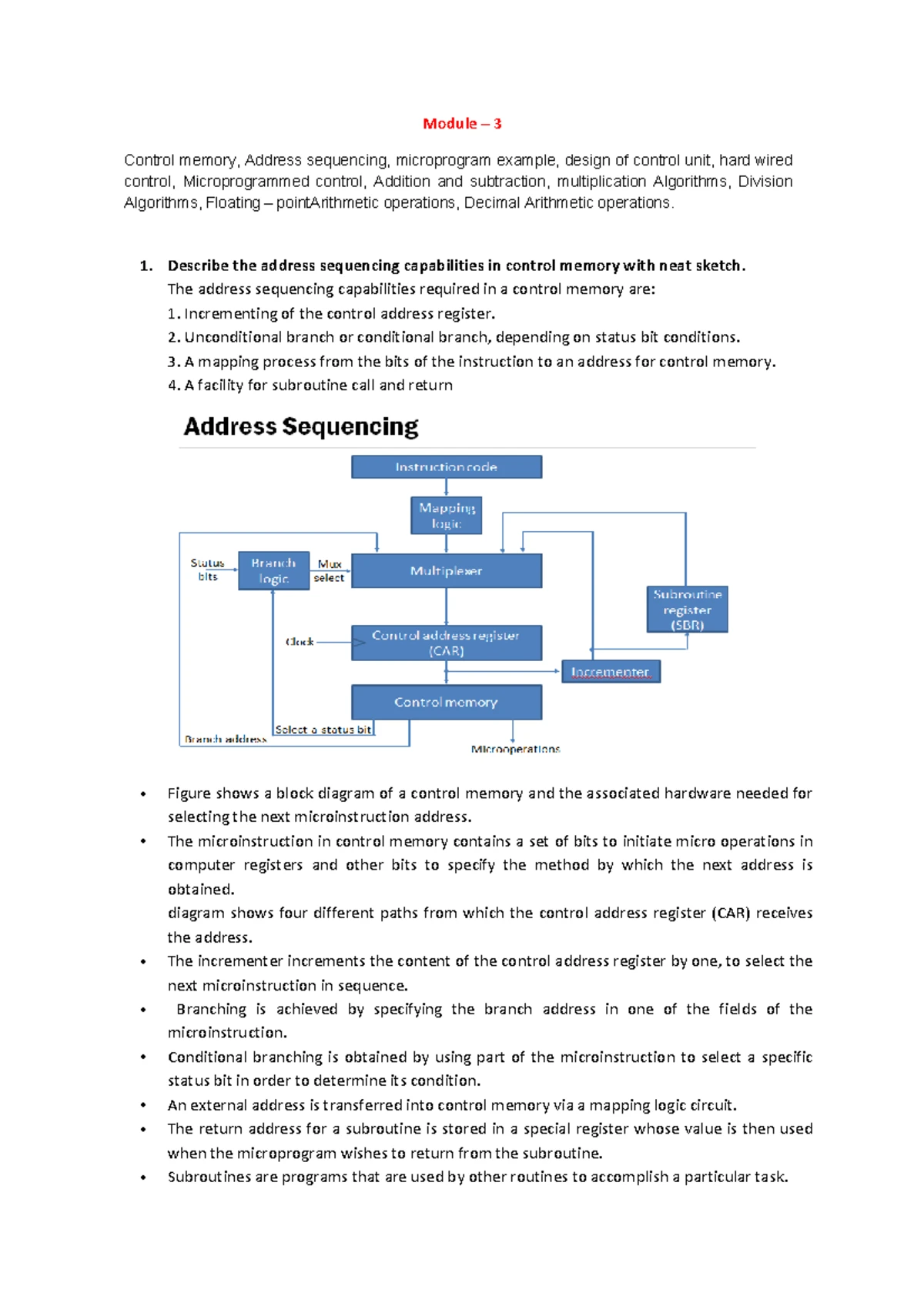 Module 3 . Micro Programmed Control - Computer Organization and ...
