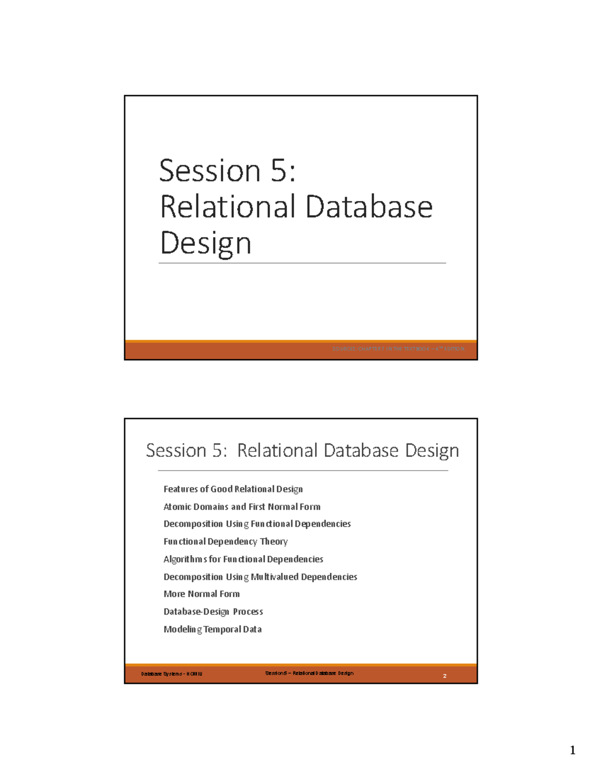 Session 5: Relational Database Design Overview and Key Concepts - Studocu