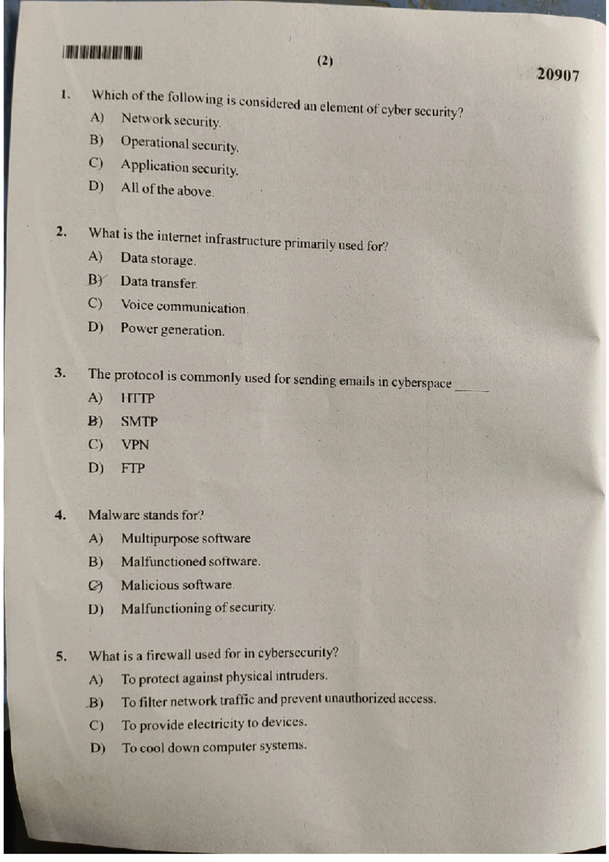 Cyber Security 2025 - Comprehensive Study Notes & Questions - Studocu