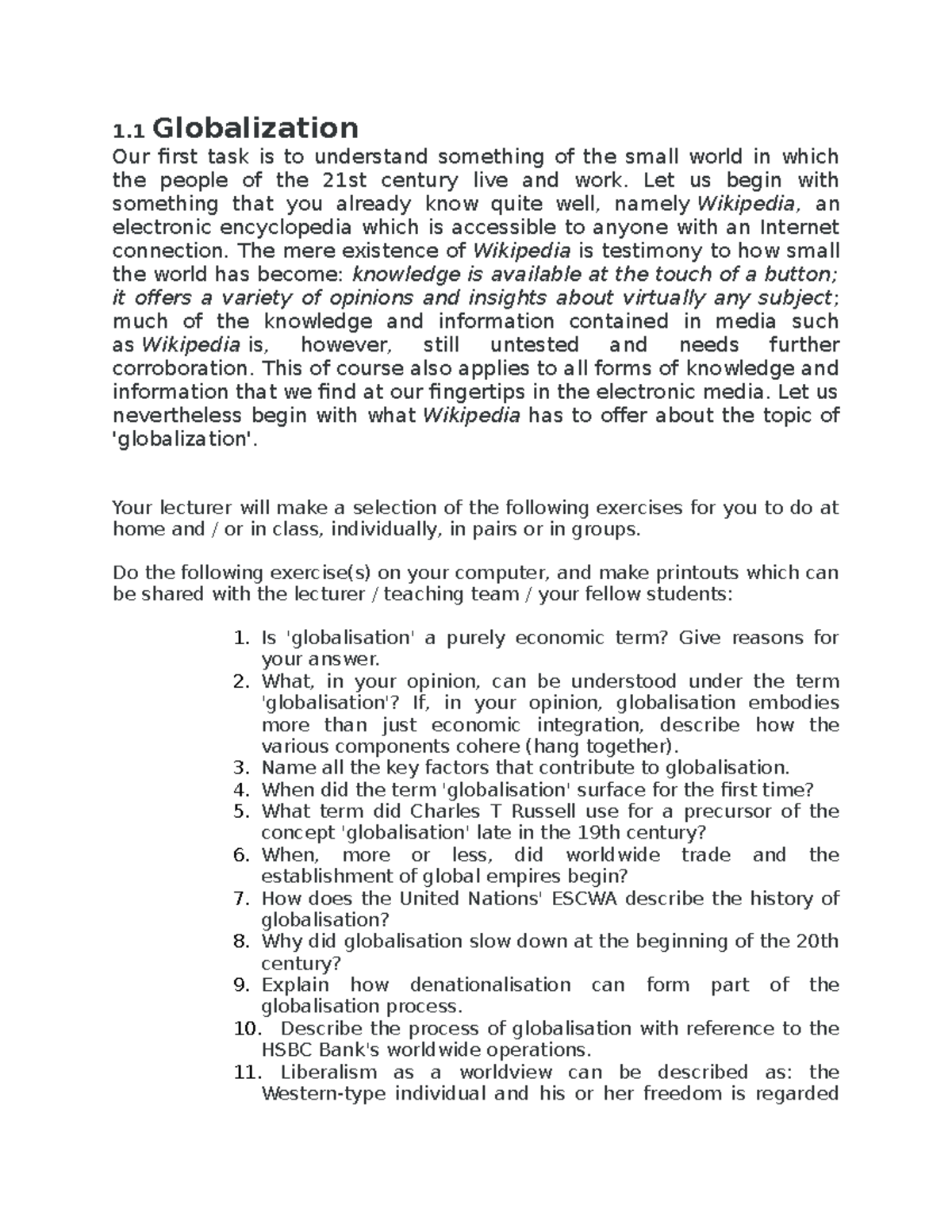 Globalization Explained: Impacts on Society and Individuals in 21st ...