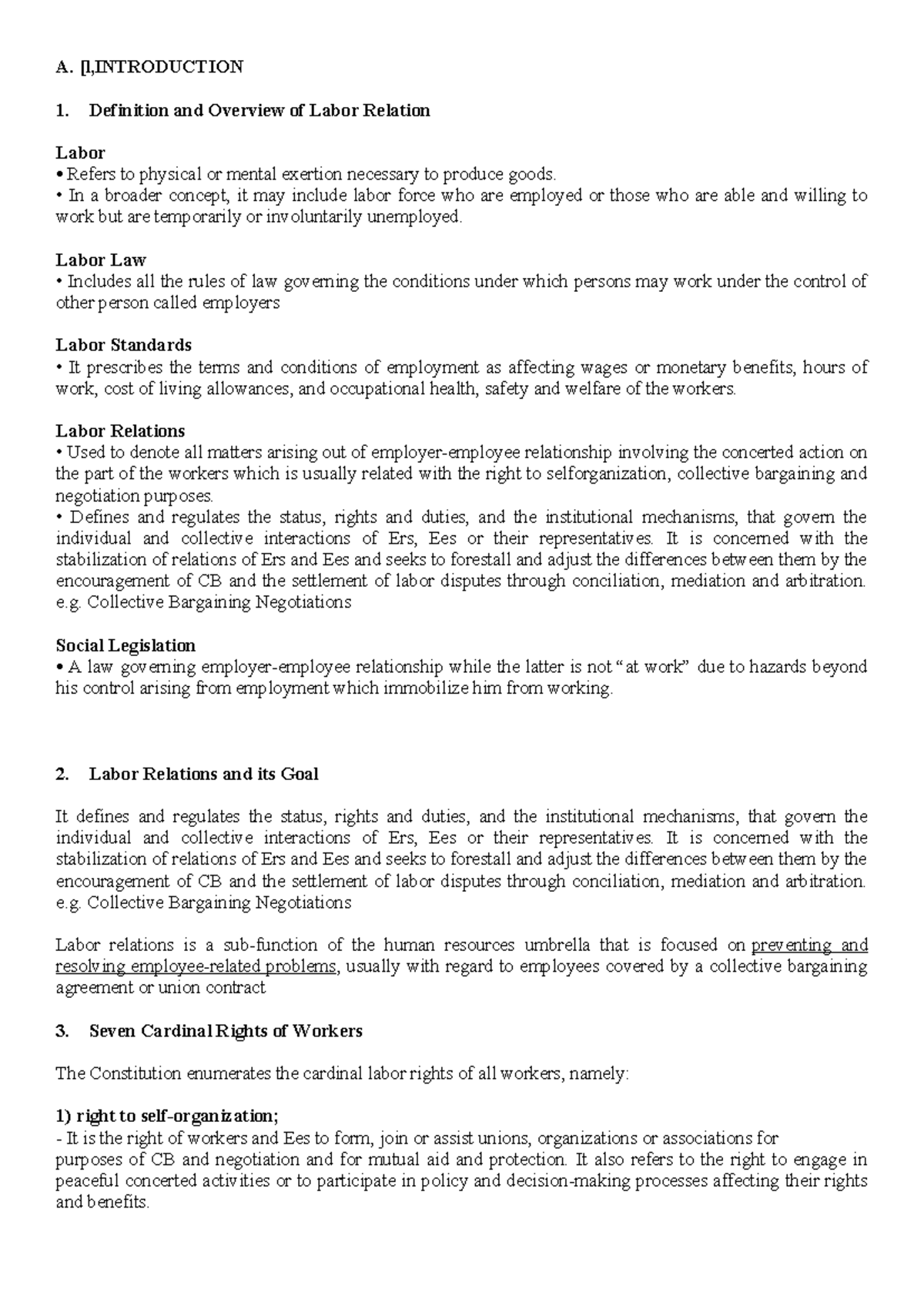 Labor Relations Overview and Key Concepts (LR 101) - Studocu