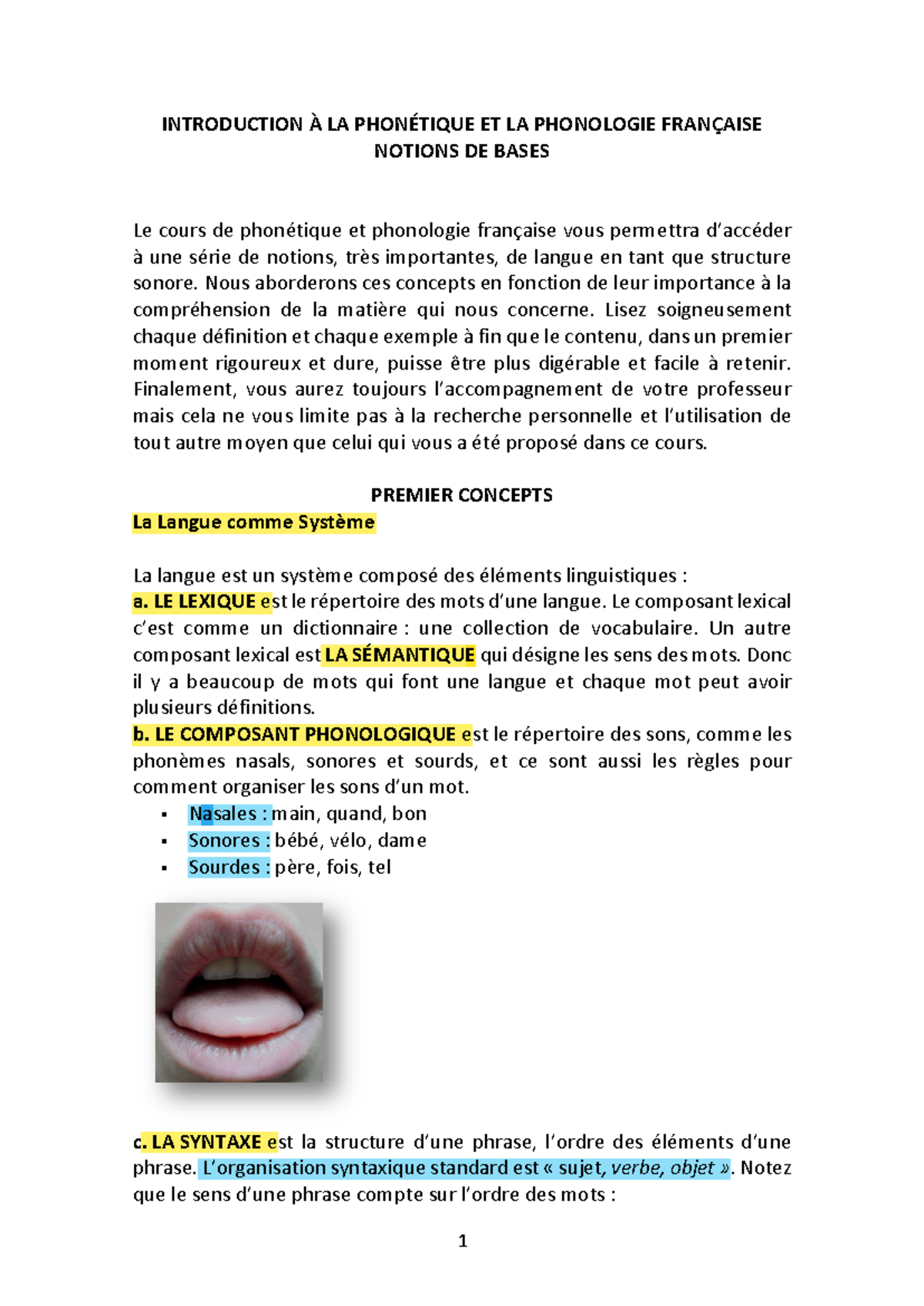 Introduction à la Phonétique et Phonologie Française - Cours Complet ...