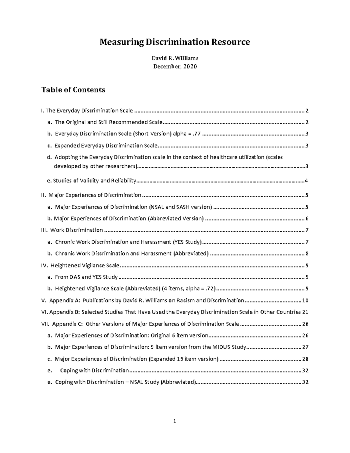 Discrimination Measurement Tools: A Comprehensive Review - Studocu