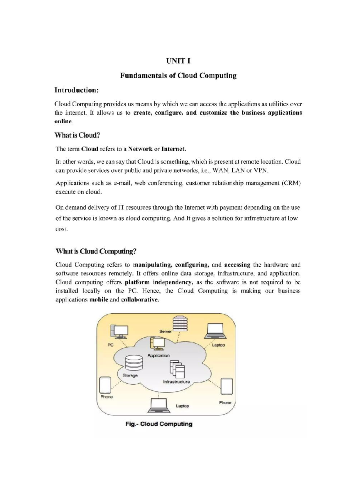 CC UNIT 1 - Overview of Cloud Computing and Google App Engine - Studocu