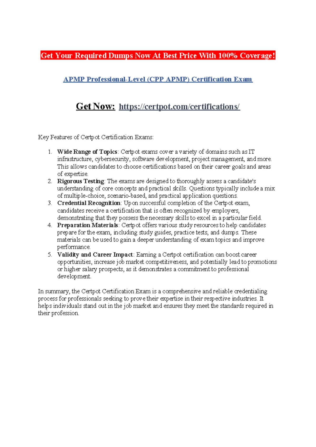APMP Professional-Level (CPP APMP) Certification Exam - Get Your ...