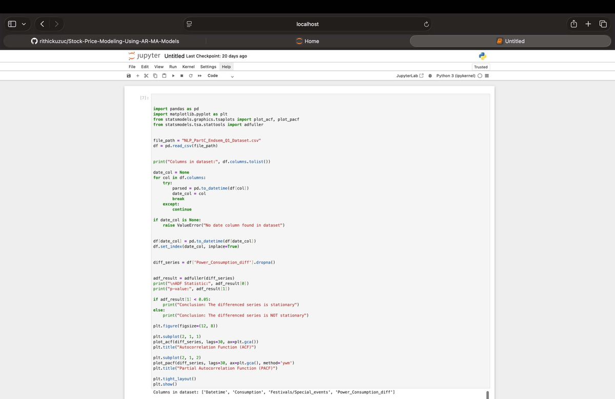 Endsem 1 - Time Series Analysis with Python - Studocu