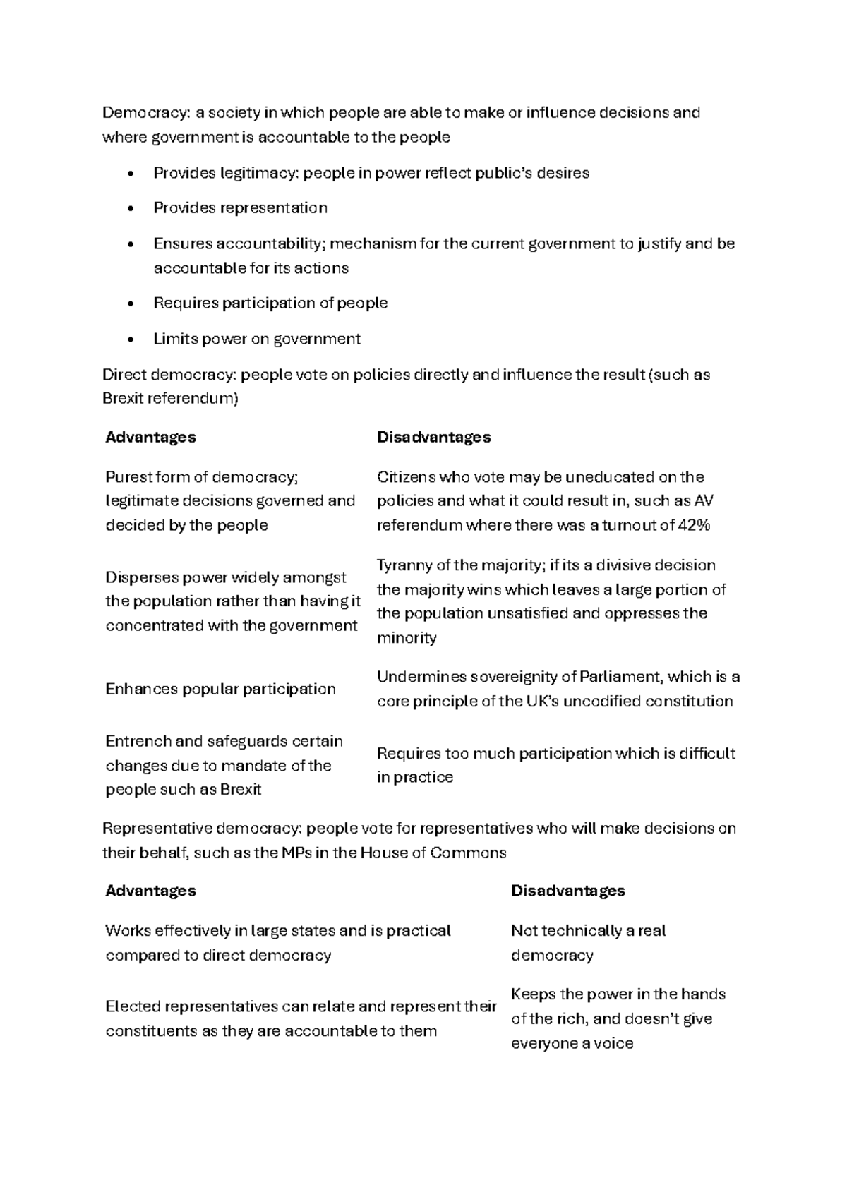 Democracy & Participation Notes: Key Concepts and Case Studies - Studocu
