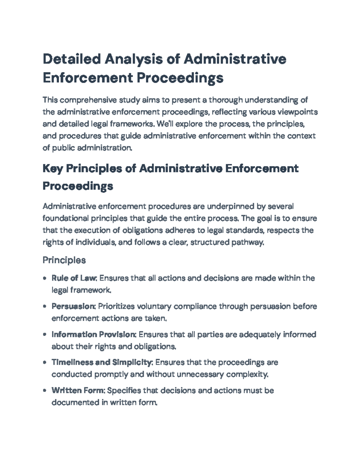 Detailed Analysis of Administrative Enforcement Proceedings - Detailed ...