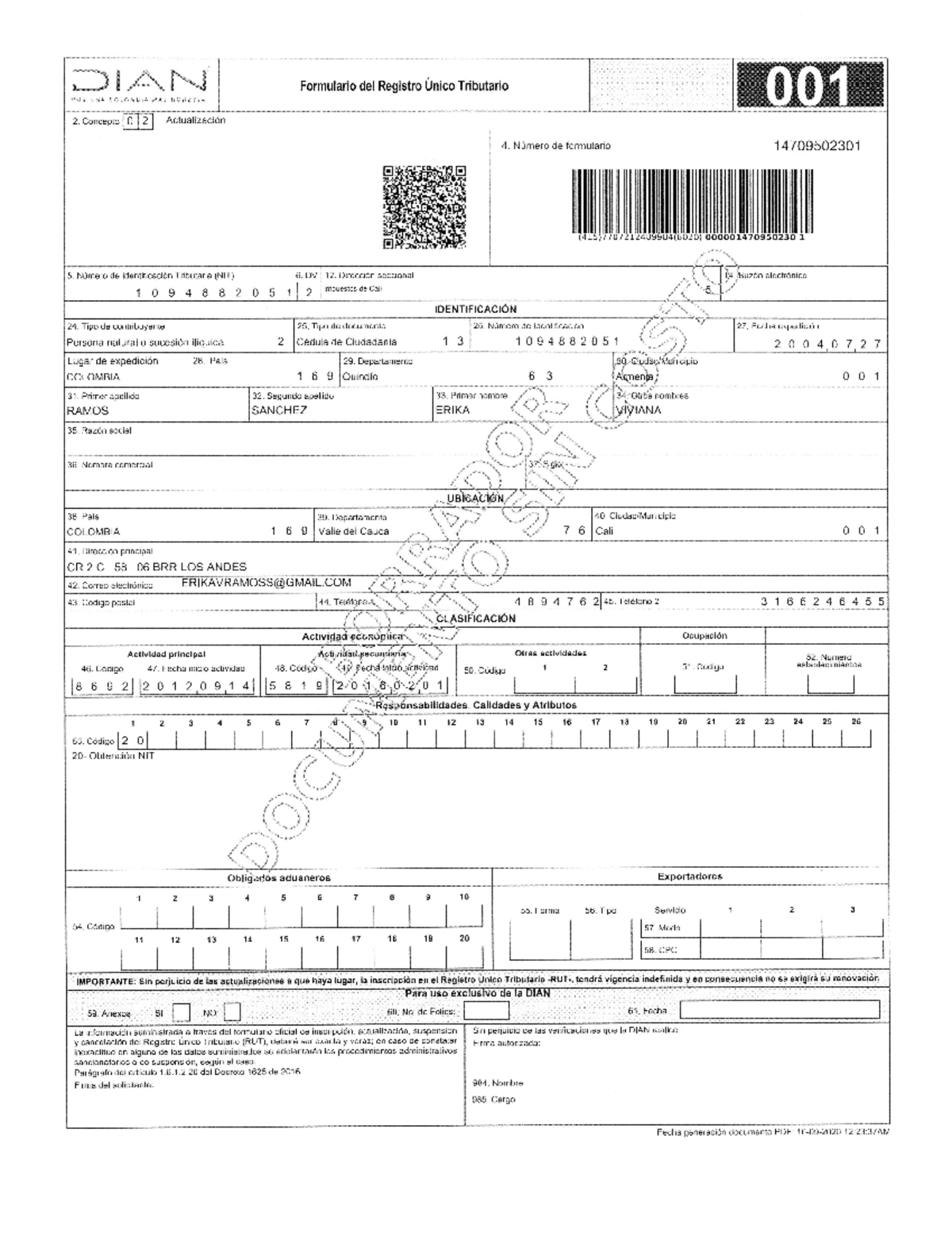 Rut - Para que puedan ver el RUT (registro único tributario) de ...