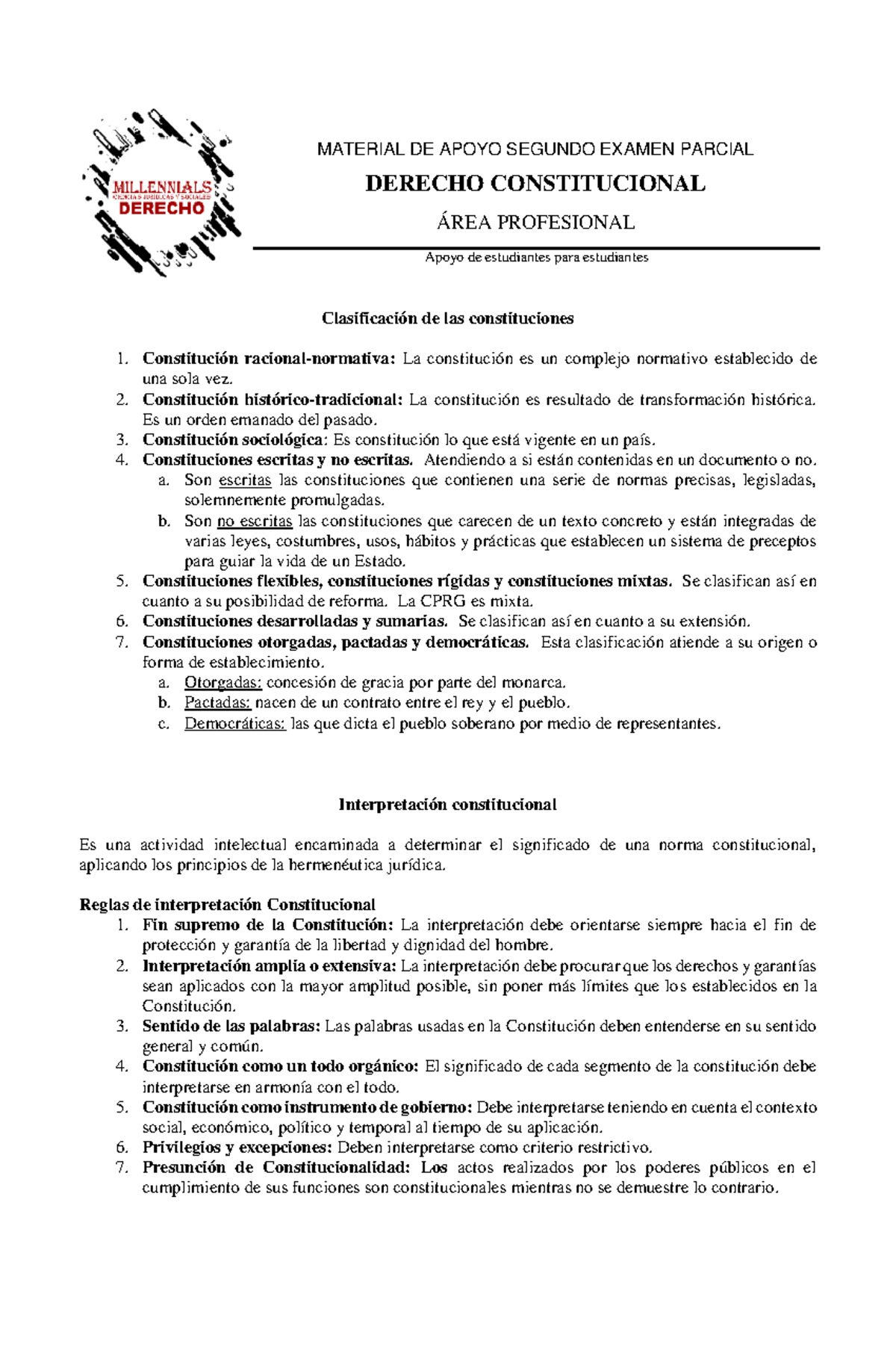 Final 2020: Guía de Estudio para Derecho Constitucional - Studocu