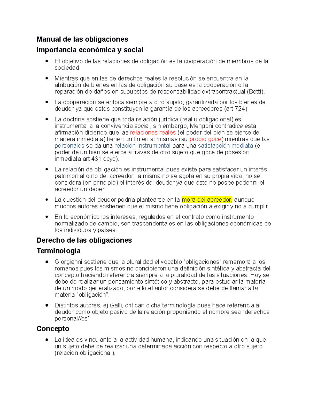Resumen de Unidad 1: Introducción al Derecho de Obligaciones - Document Preview