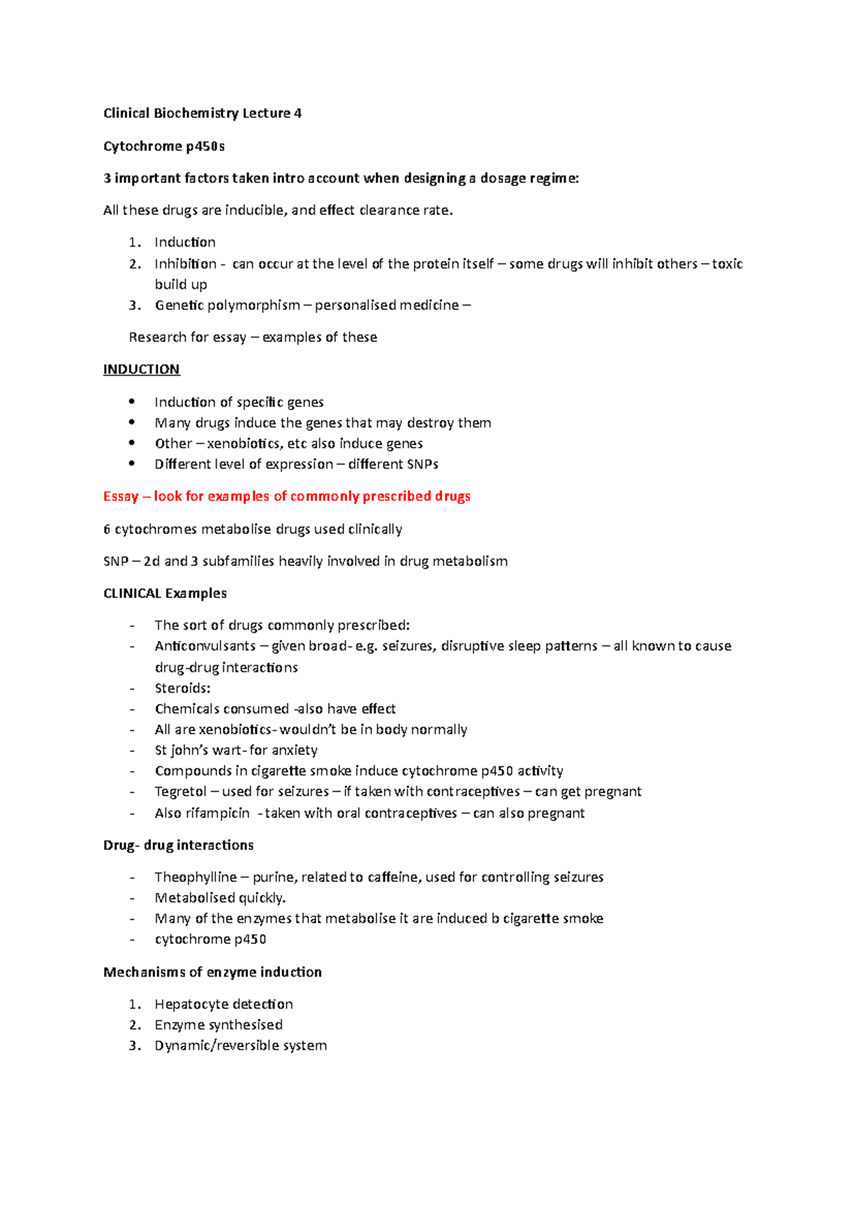 Clinical Biochemistry L4: Cytochrome P450 and Drug Metabolism Insights ...