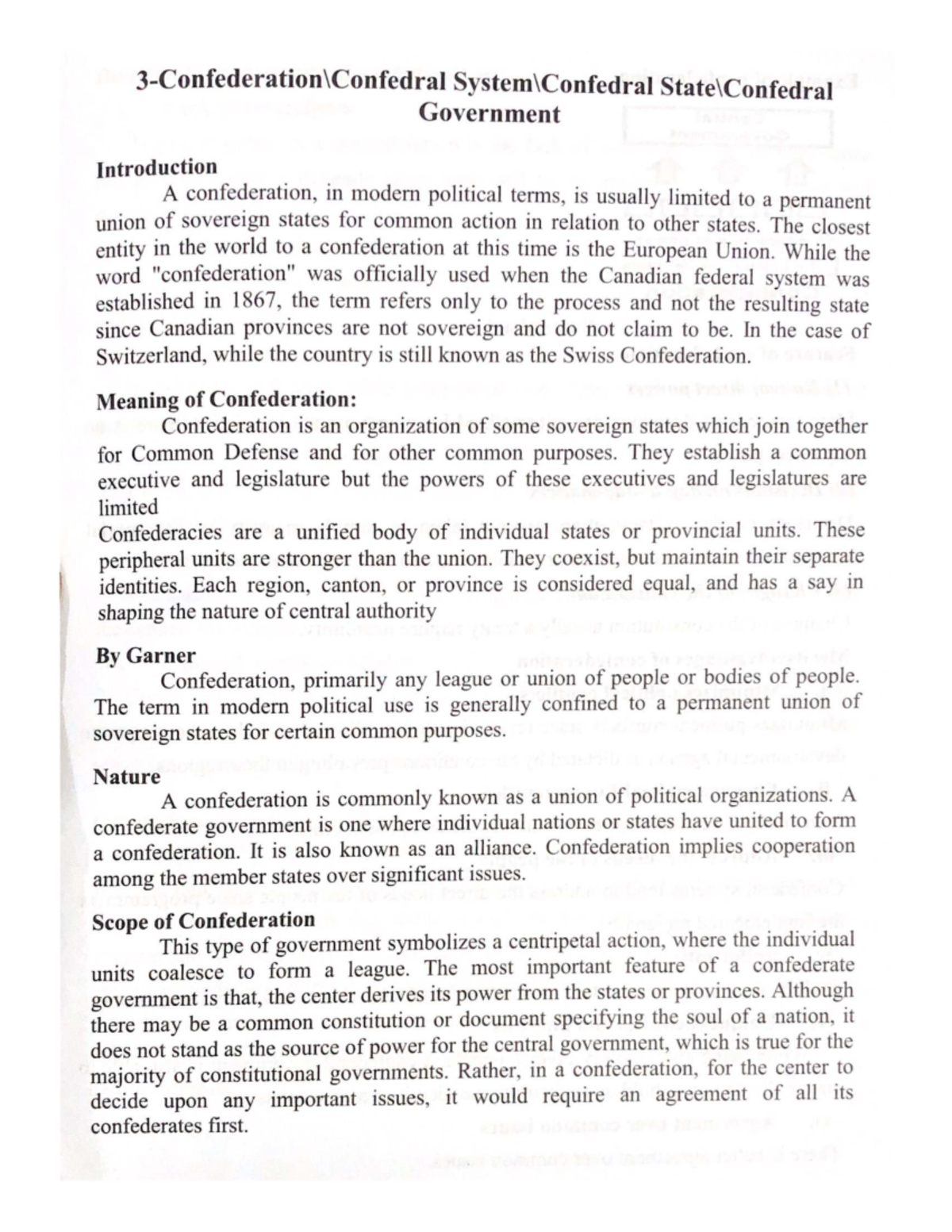 Confederation Systems: An Overview of Characteristics and Examples ...