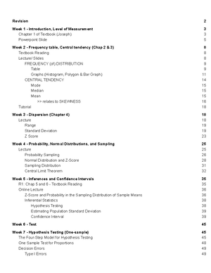 Stats Cheatsheet - Summary Understanding Social Statistics - TOPIC 1 ...