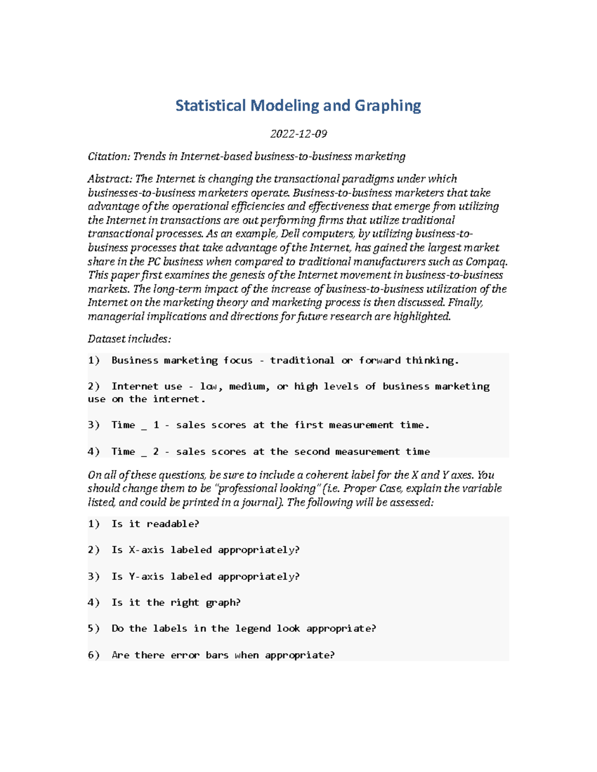 05 lab - assignment 5 - Statistical Modeling and Graphing 2022-12 ...
