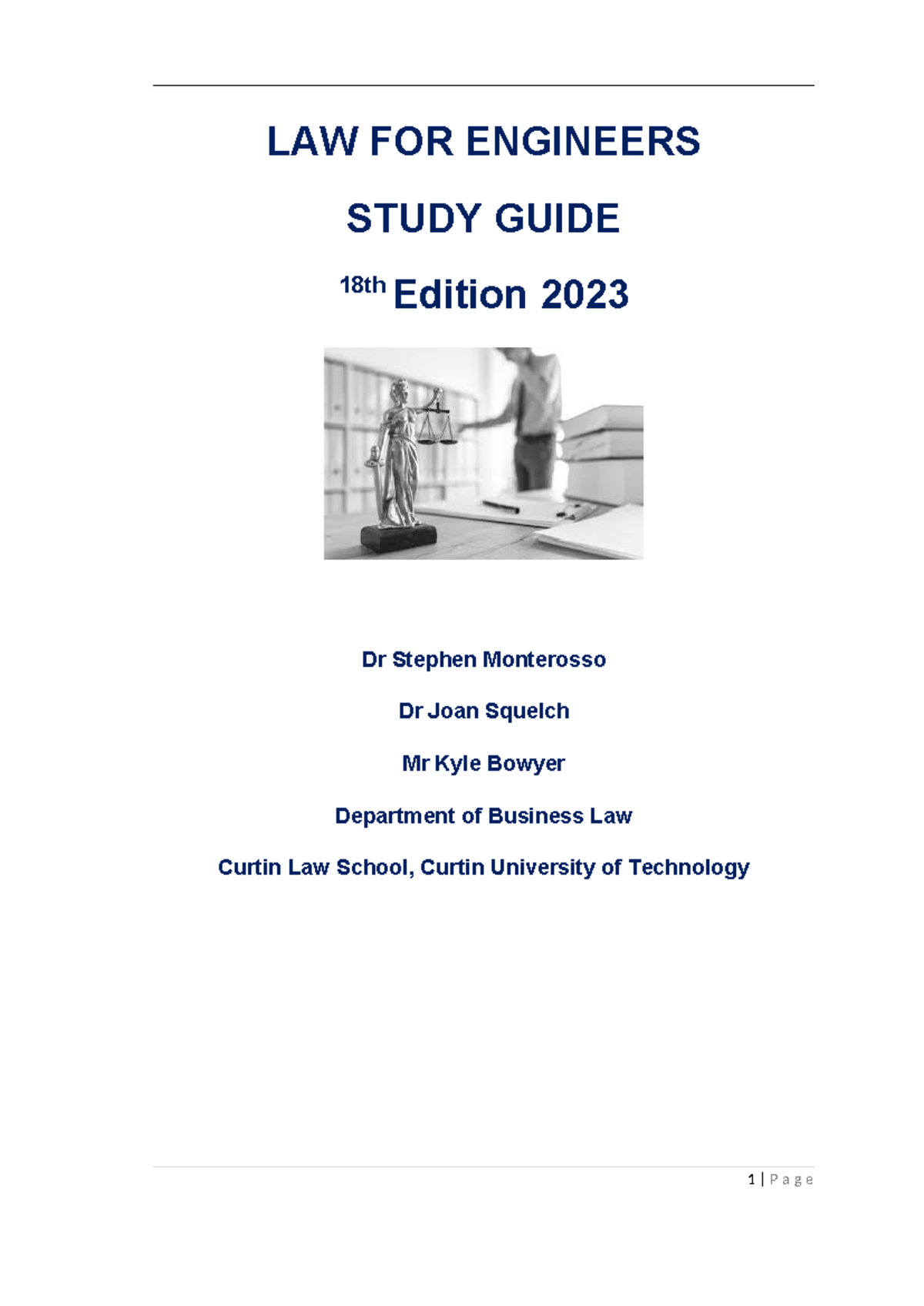 LAW 23: Study Guide on Topic 1 - Introduction to the Law - Studocu