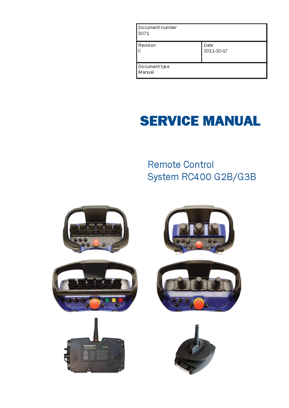 Service Manual for Scanreco RC400 G2B/G3B Remote Control System - Studocu