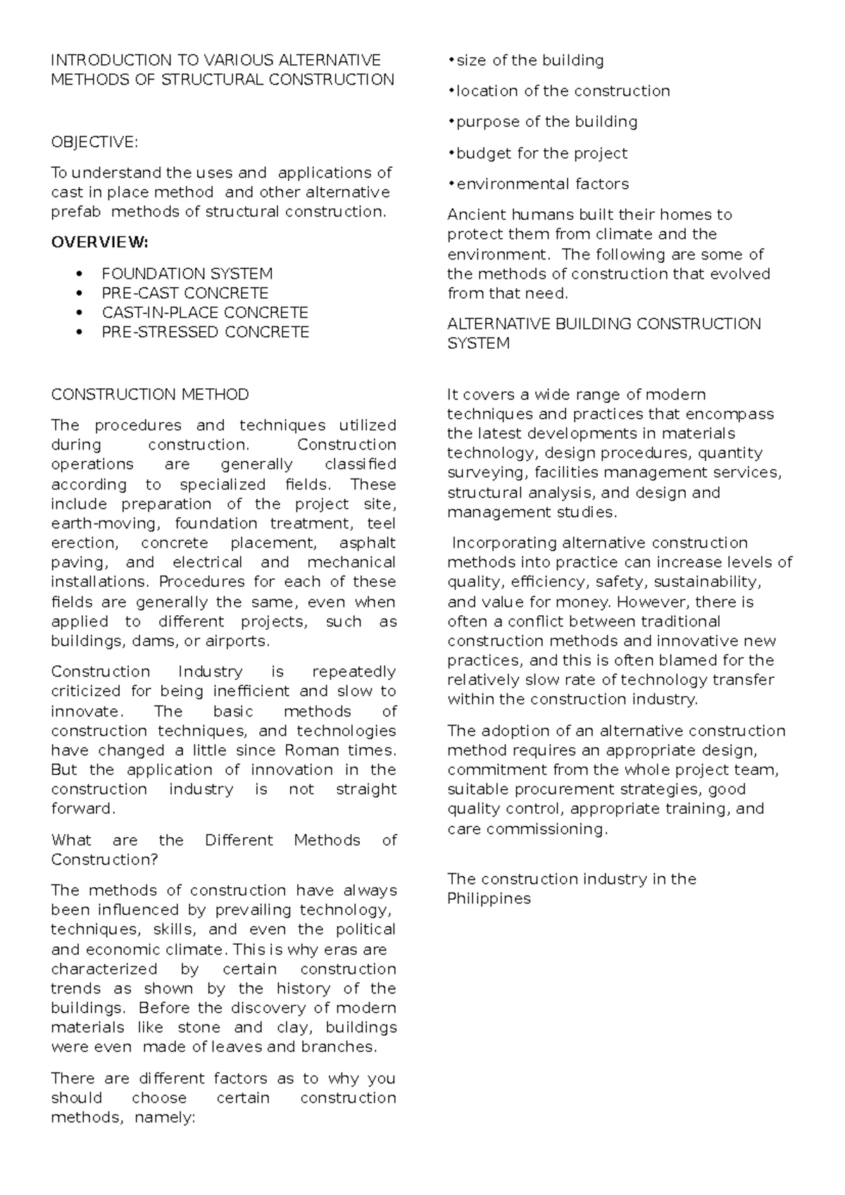 **ARCH 101: Study Notes on Architectural Plates and their Applications ...