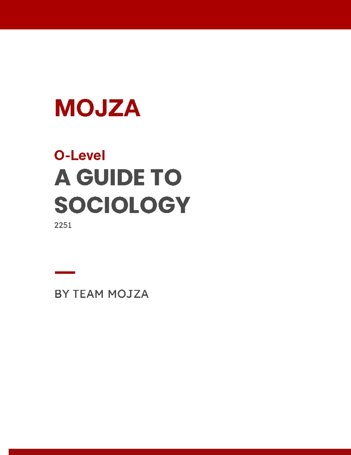 Sociology 2251: Comprehensive Study Guide by Team Mojza - Studocu