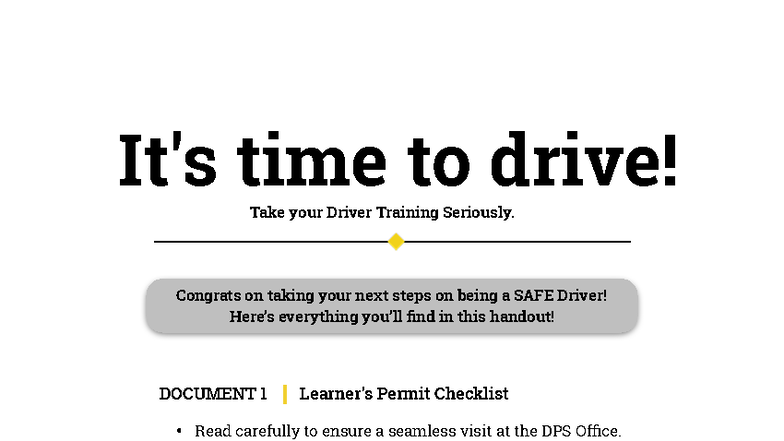 Driver Training Essentials: Permit Checklist & Instruction Log (DEE964 ...