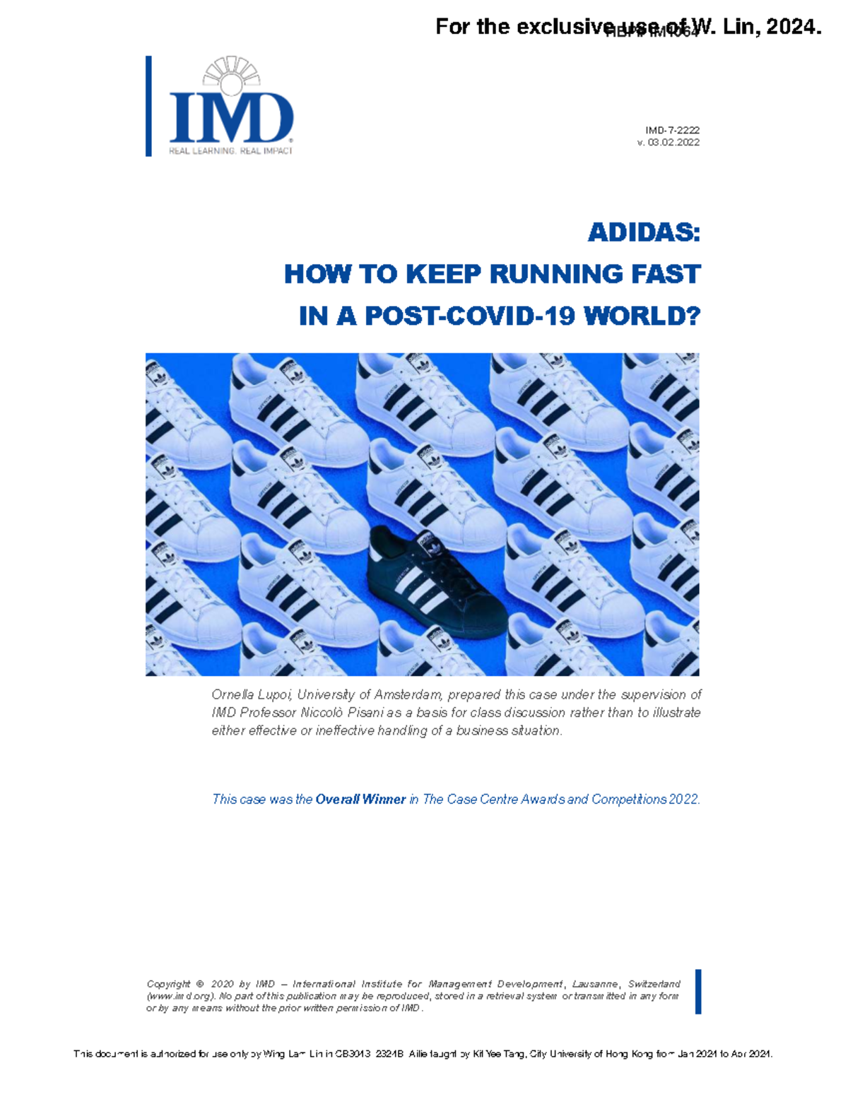 Adidas Case Study: Digital Transformation & Retail Strategies (IM1064 ...