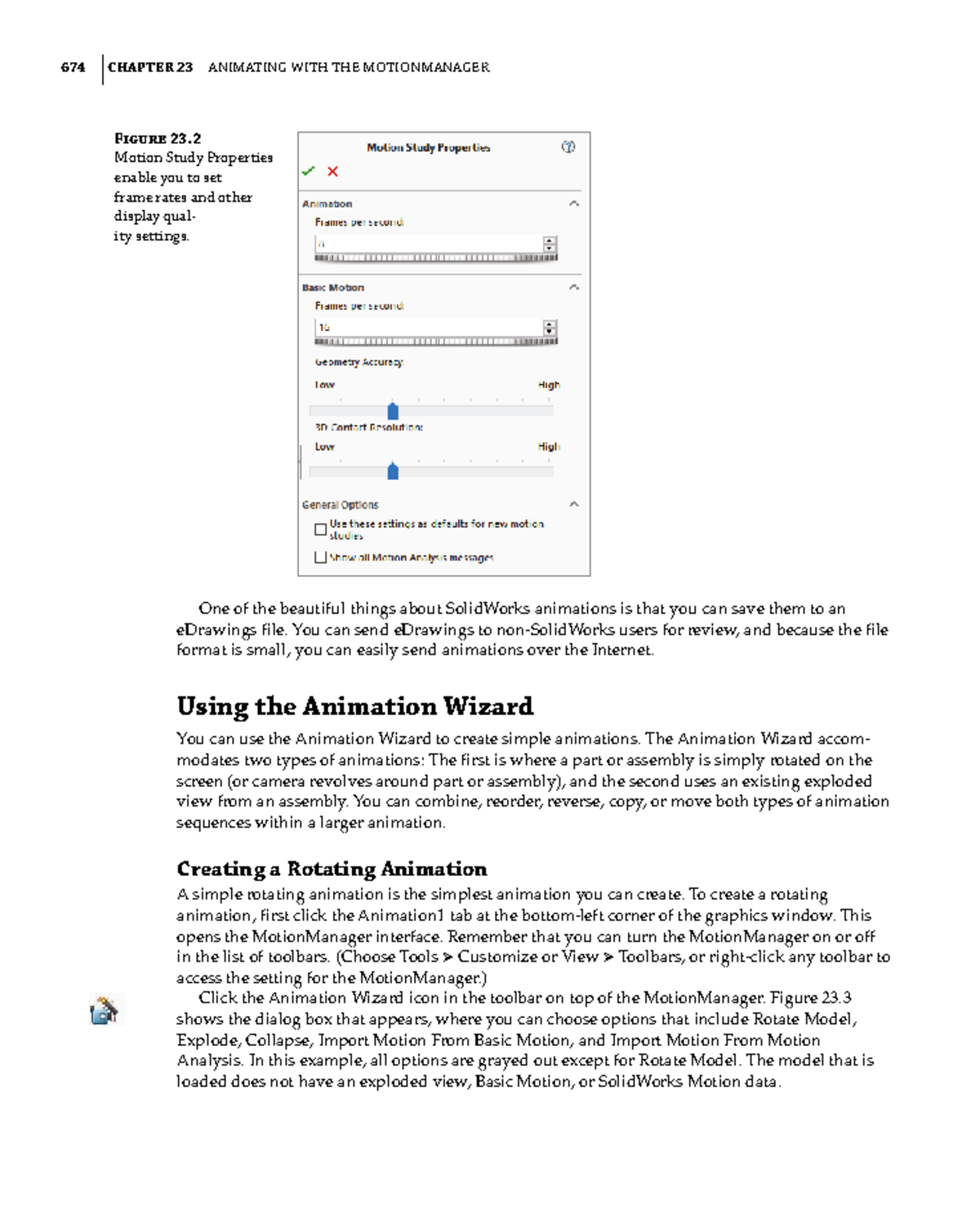 Mastering SolidWorks: Chapter 23 - Animating with MotionManager - Studocu
