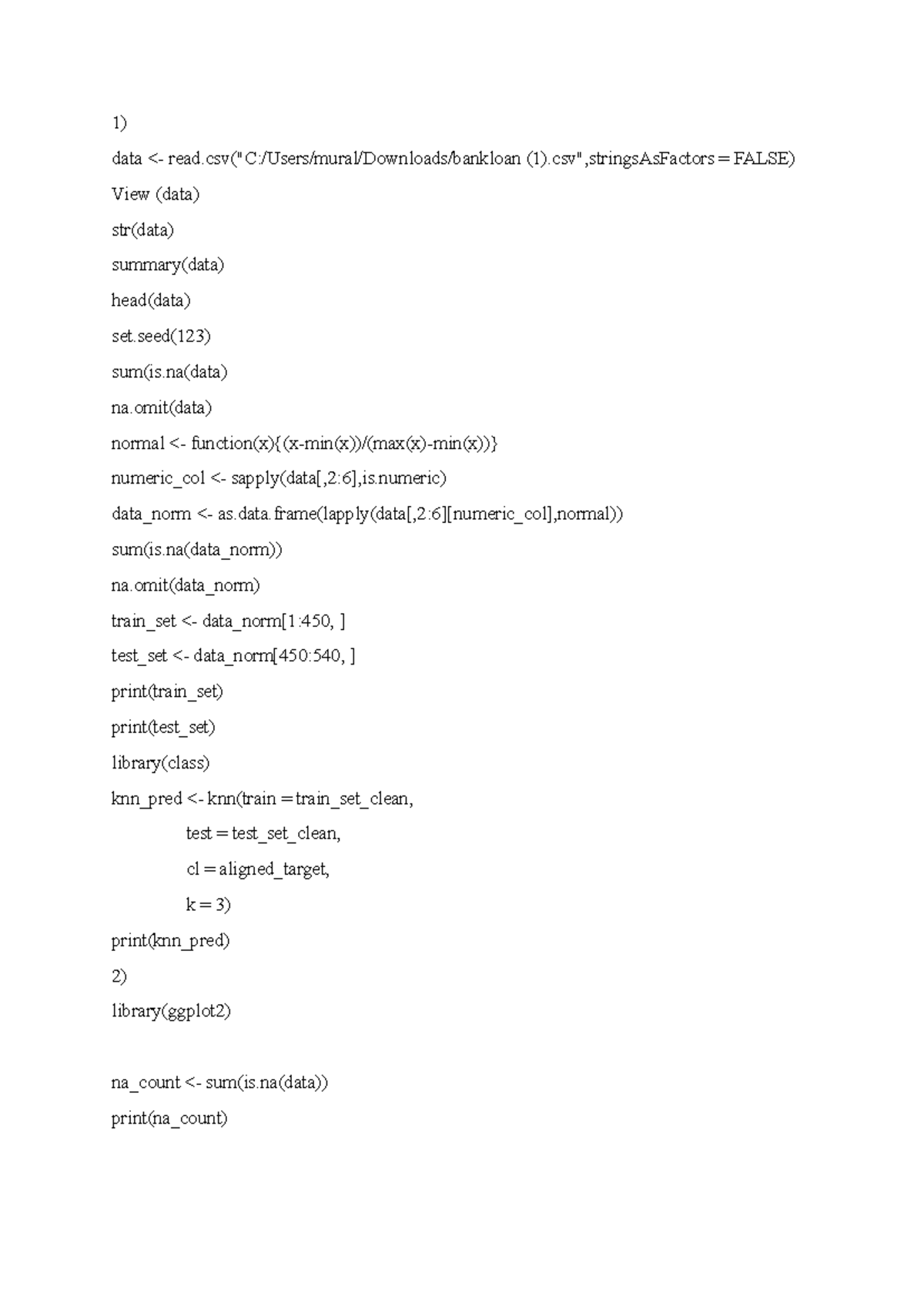 R Programming Notes - 1) data