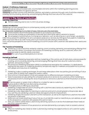 Marketing - Study Notes & Assignments - Studocu