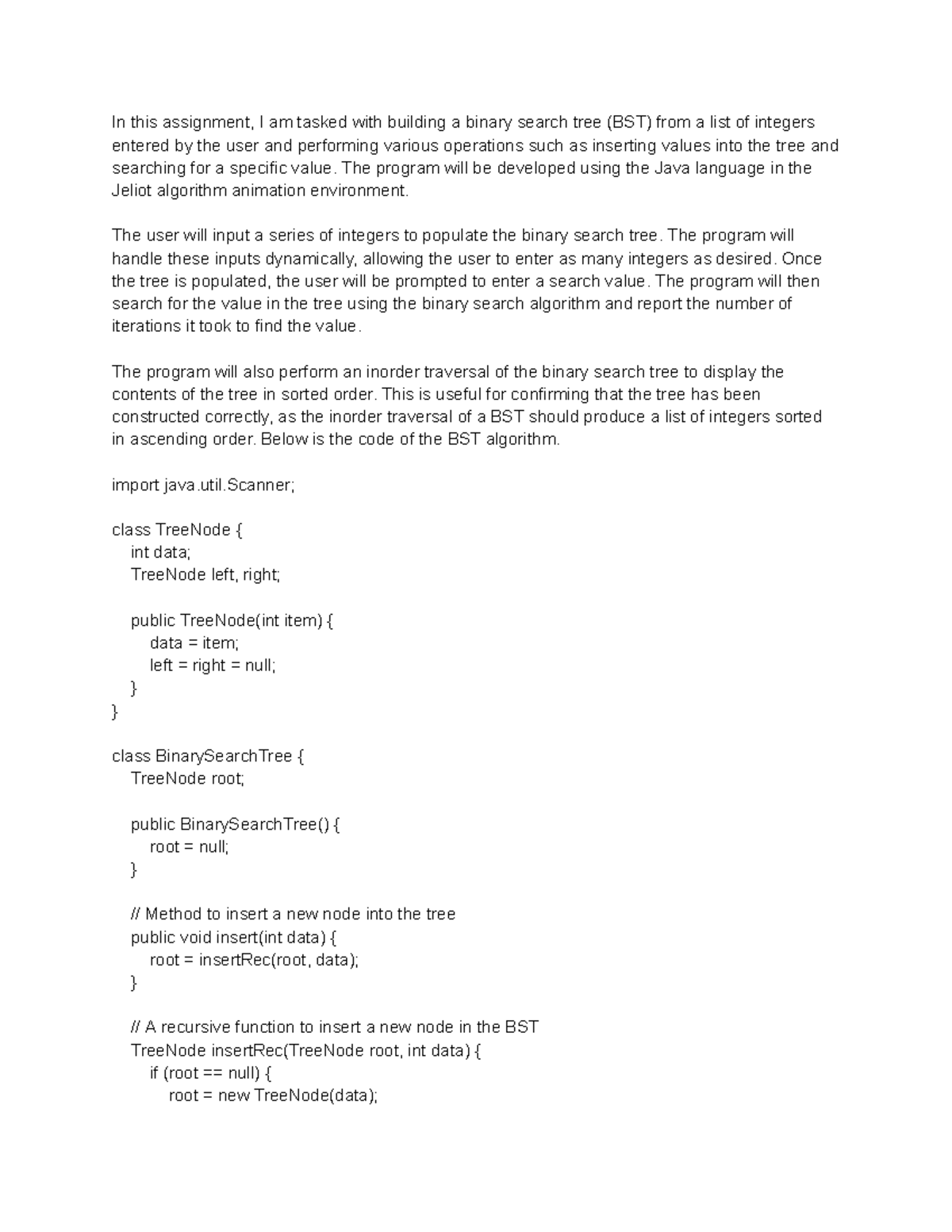 Bst-algorithm-assignment - In this assignment, I am tasked with ...