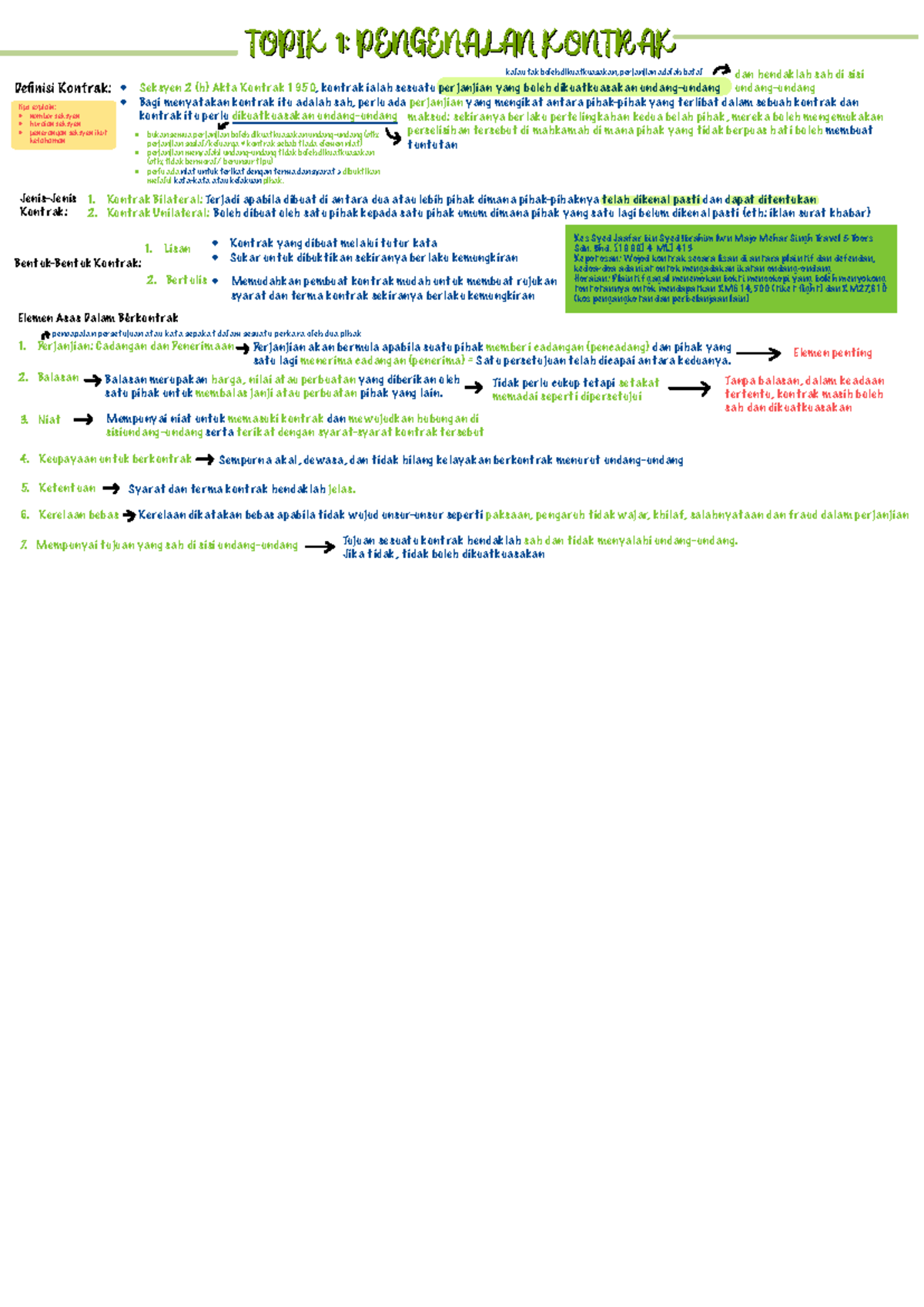 Midterm - Business Law Notes (LAW101) on Contracts and Proposals - Studocu