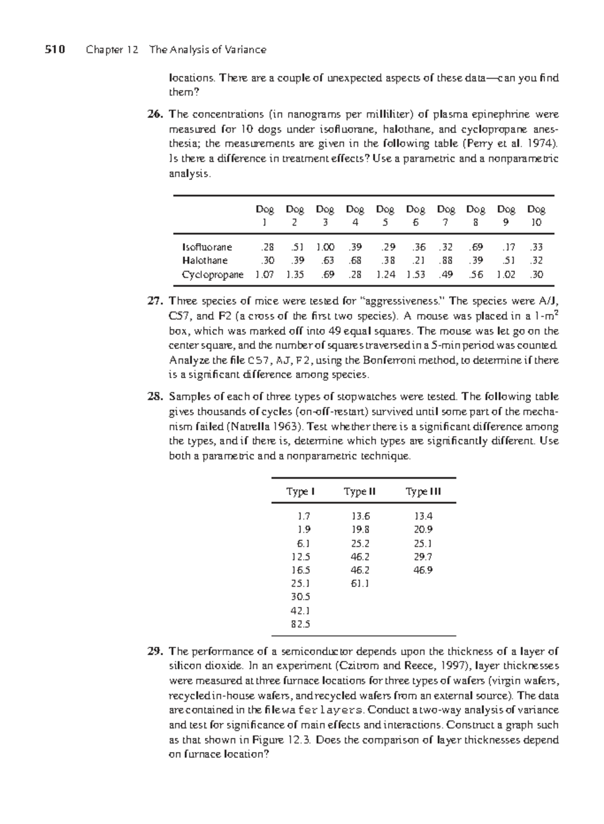 510 Chapter 12: Analysis of Variance in Treatment Effects - Studocu