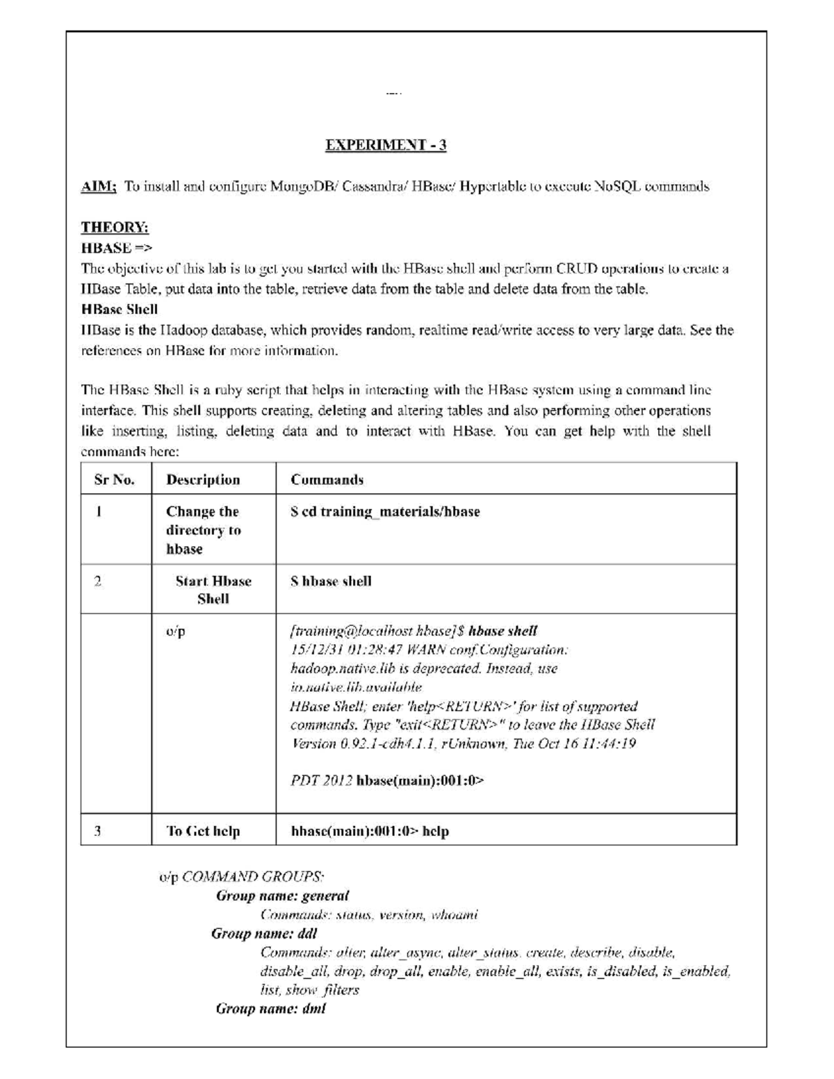 BDA Exp3 - BDA - Computer Engineering - Studocu