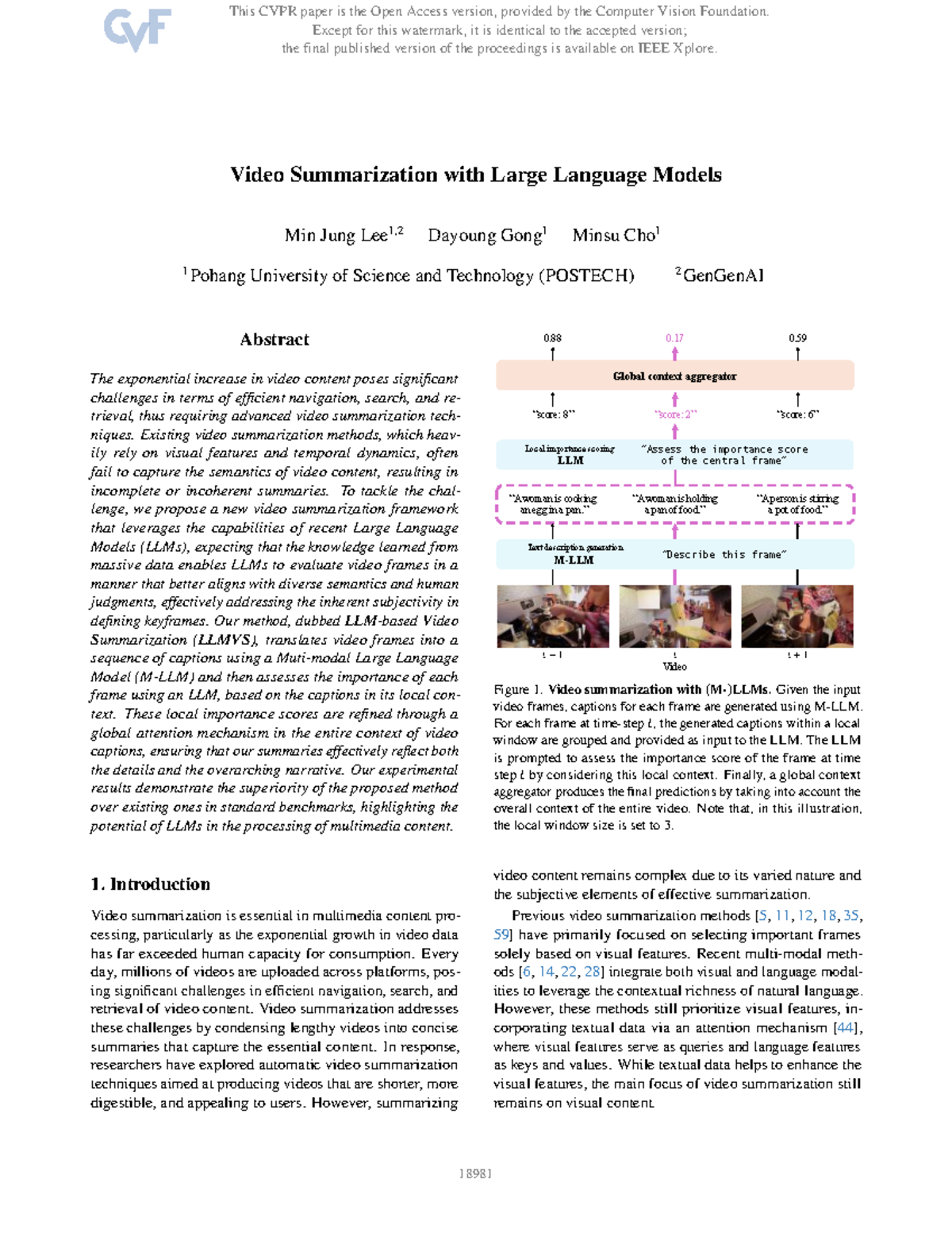 Lee Video Summarization with Large Language Models - CVPR 2025 Paper ...