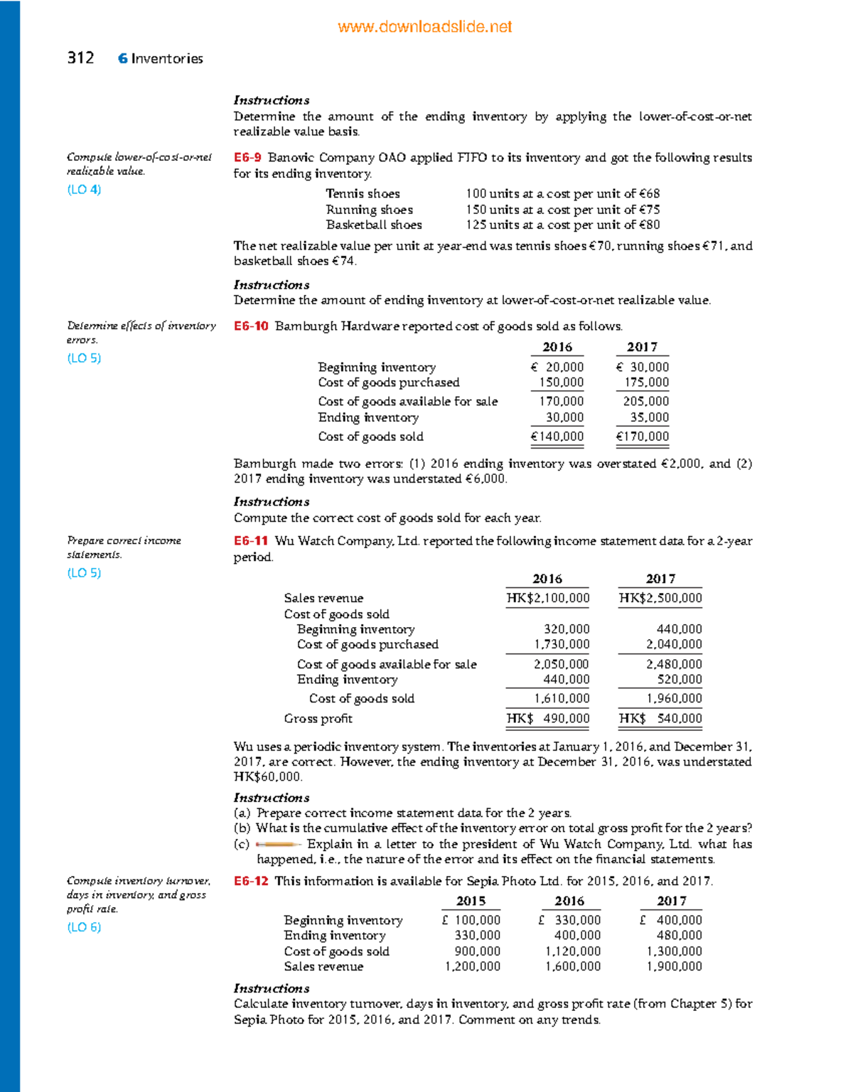 Financial Accounting 3e: Chapter 6 Inventory Analysis & Errors - Studocu
