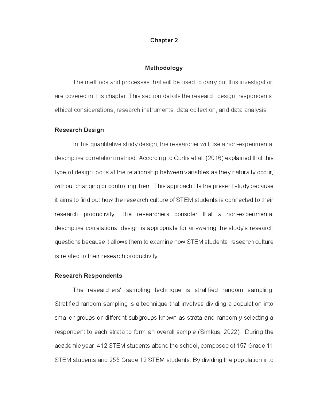 Chapter 2: Methodology of STEM Research Culture and Productivity ...