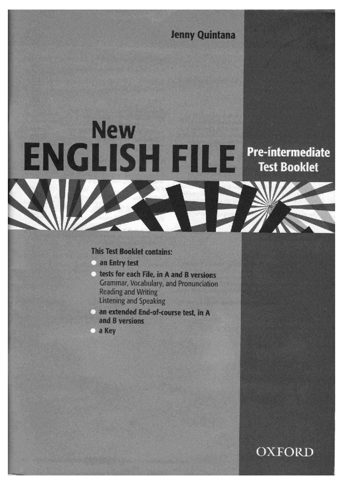 New English File Upper Intermediate Test - Jenny Quintana New ENGLISH ...