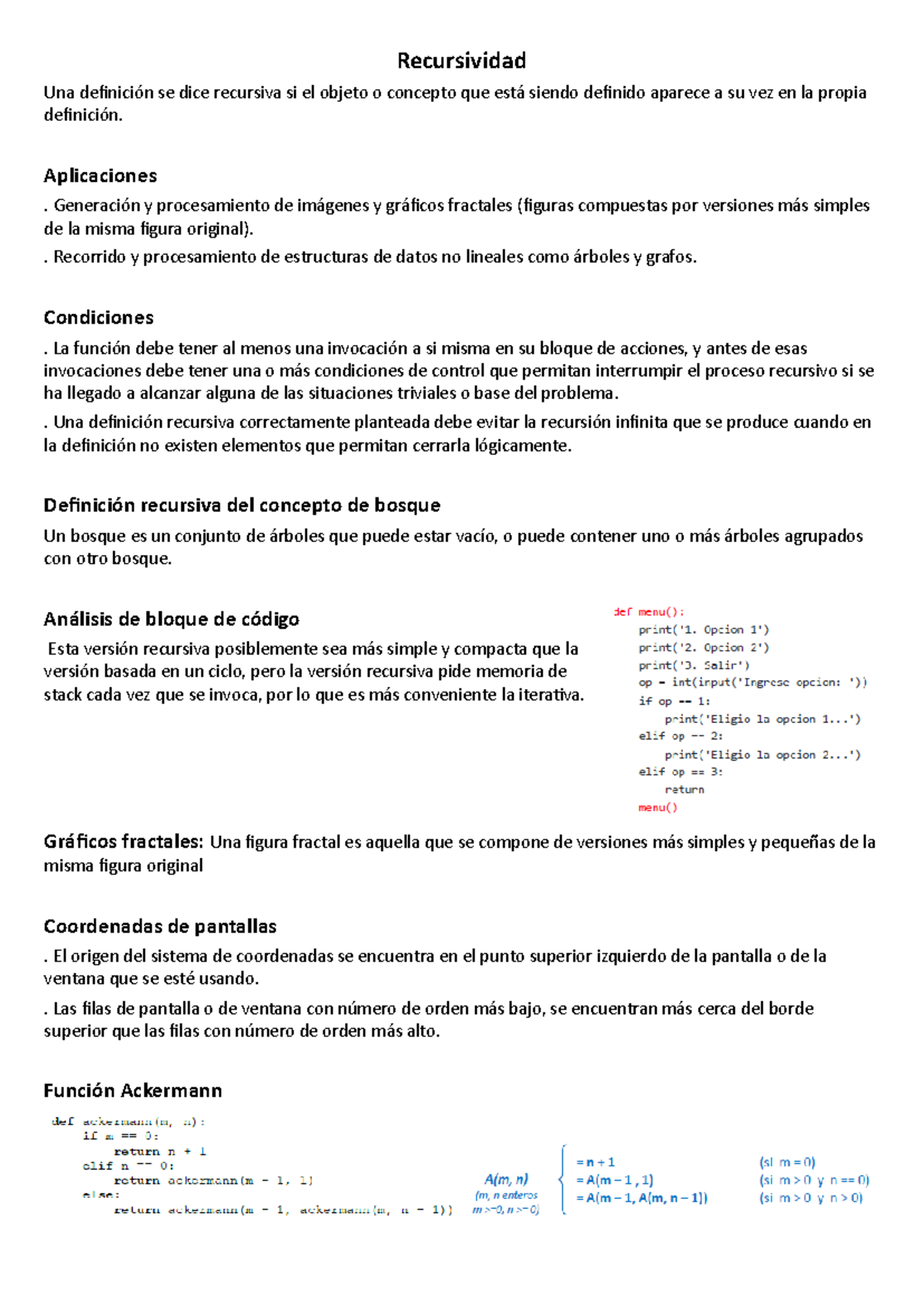 Resumen Completo Parcial 5: Recursividad y Estructuras de Datos - Document Preview