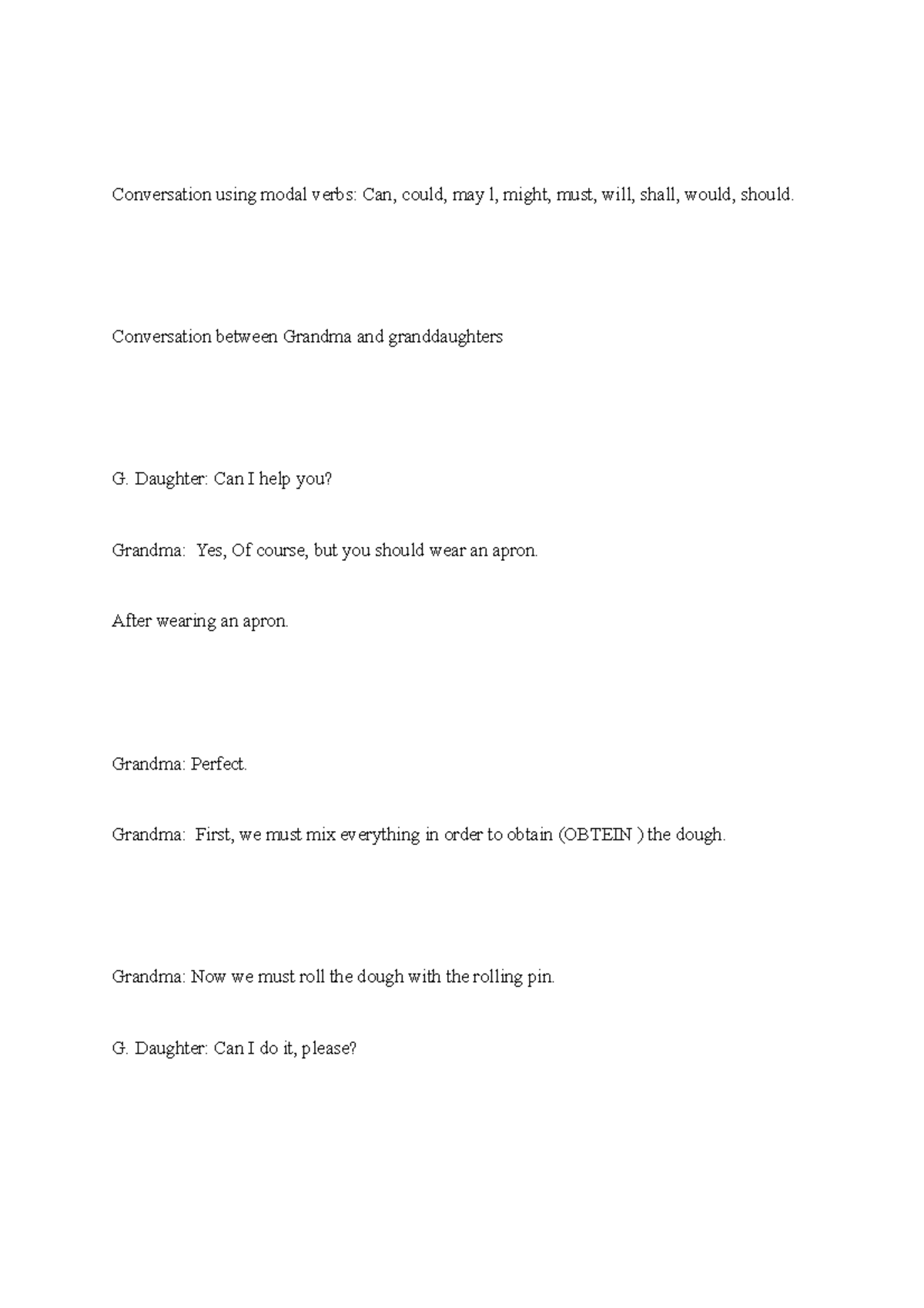 Conversational Use of Modal Verbs in Everyday Contexts - Studocu