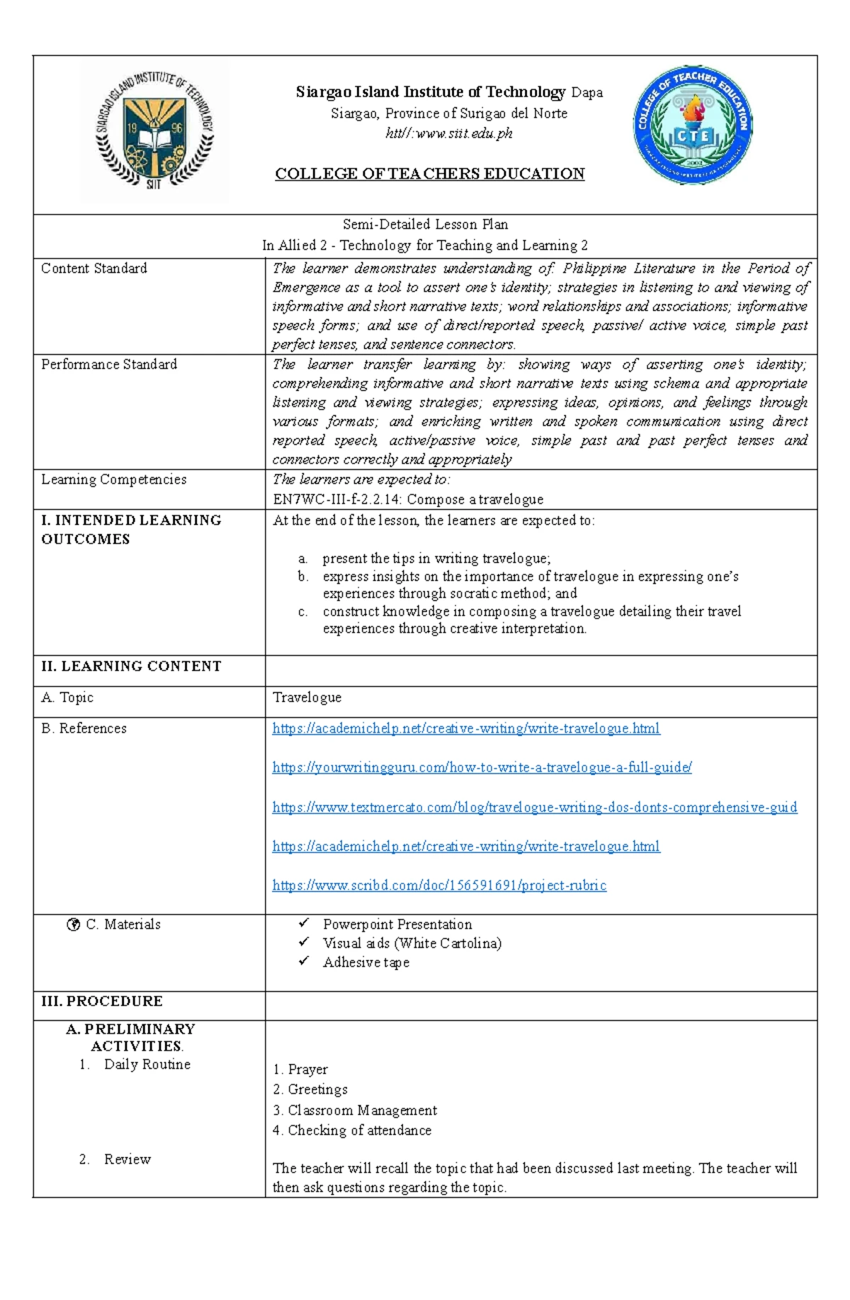 Y - Lesson Plan for Guess Dance Booth Activities - Studocu