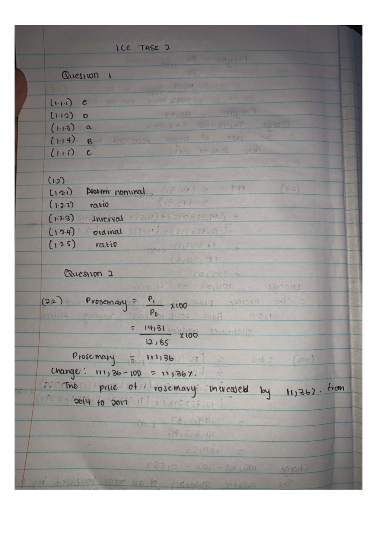 ICE TASK 2 A 301X Analysis and Questions on Price Changes - Studocu