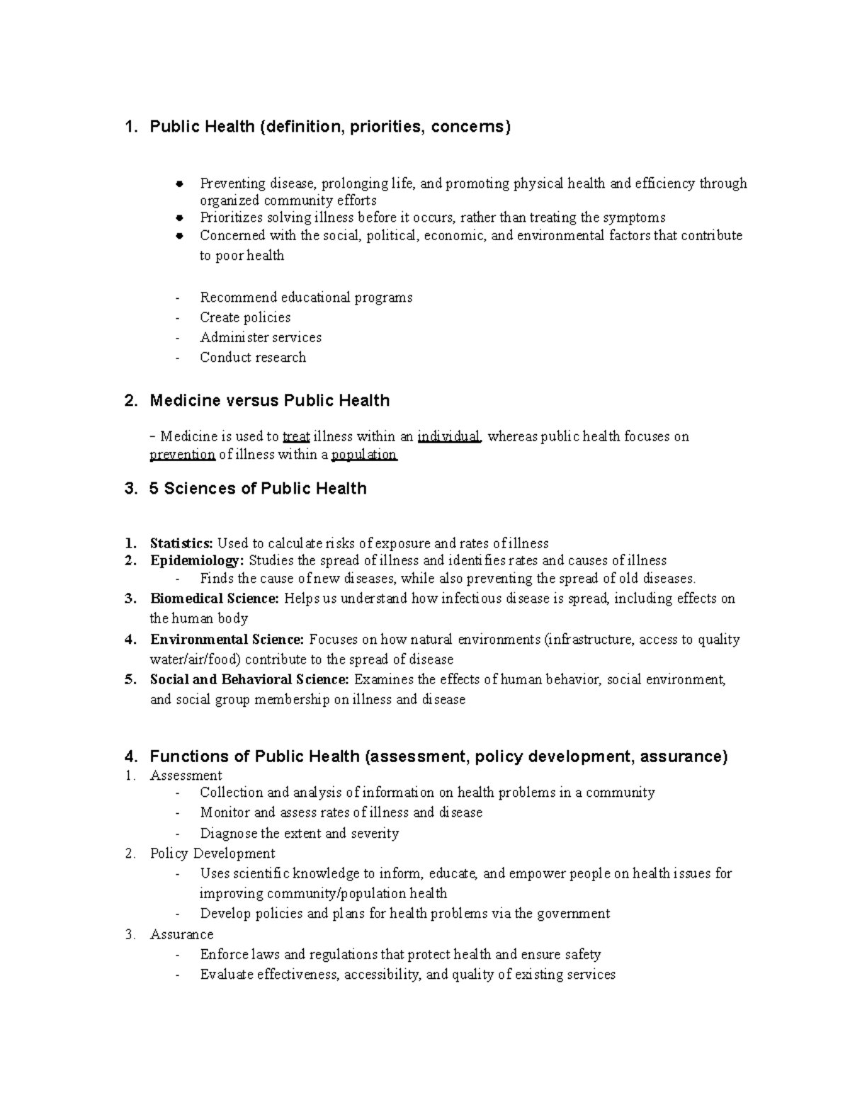 Public Health (PH101) Study Guide: Key Concepts & Strategies - Studocu