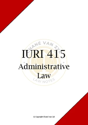 IURI 415 Final Assignment: Judicial Review and PAJA Analysis - Studocu