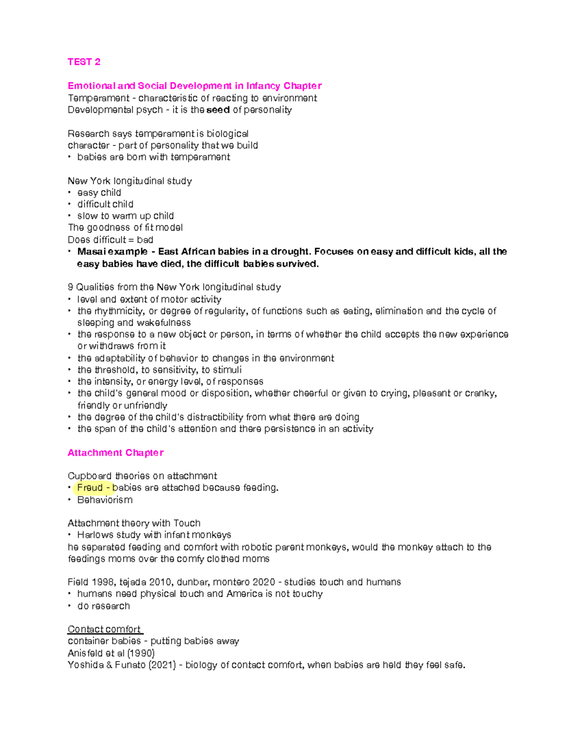 Test 2 Study Guide: Chapters 5-9 on Developmental Psychology - Studocu