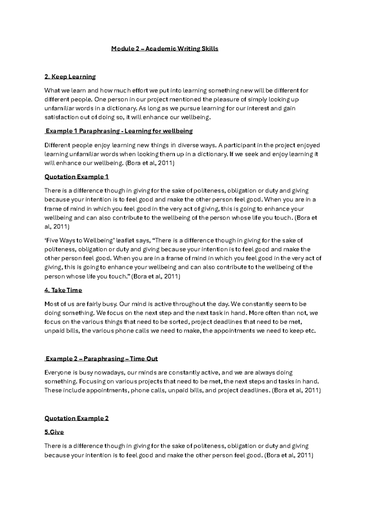 Academic Writing Skills - Module 2 Overview and Insights - Studocu