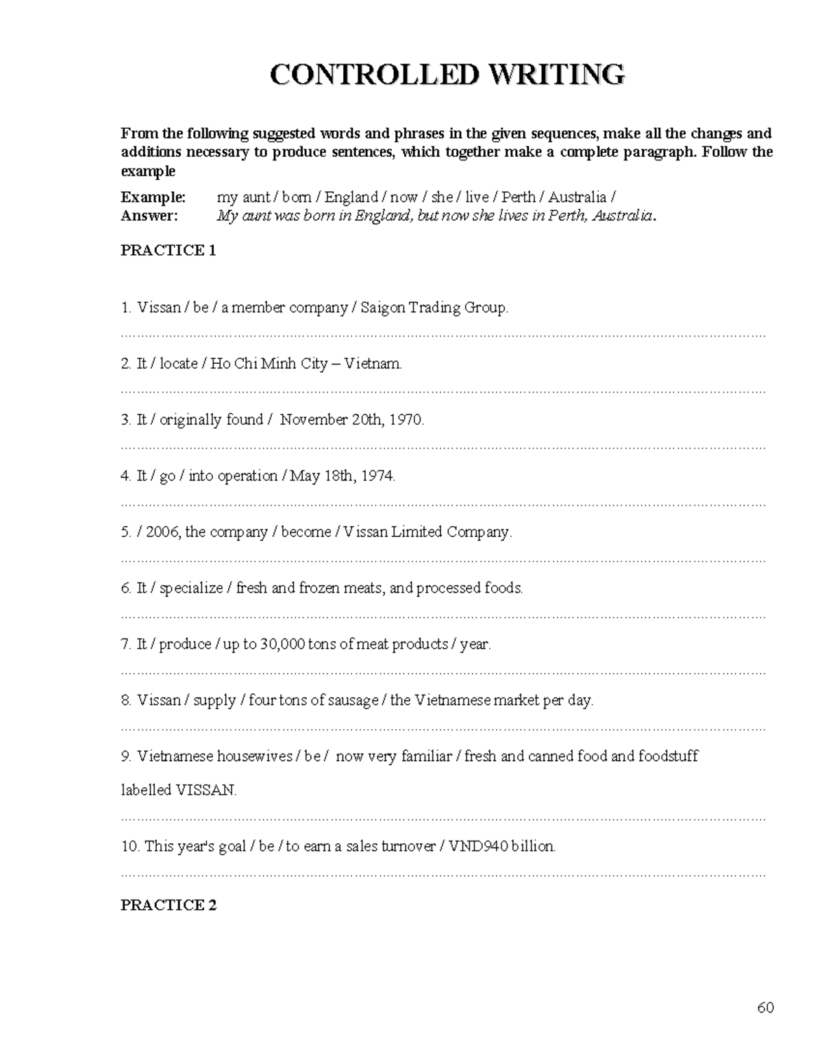 6 Controlled Writing - anh van - CONTROLLED WRITINGCONTROLLED WRITING ...